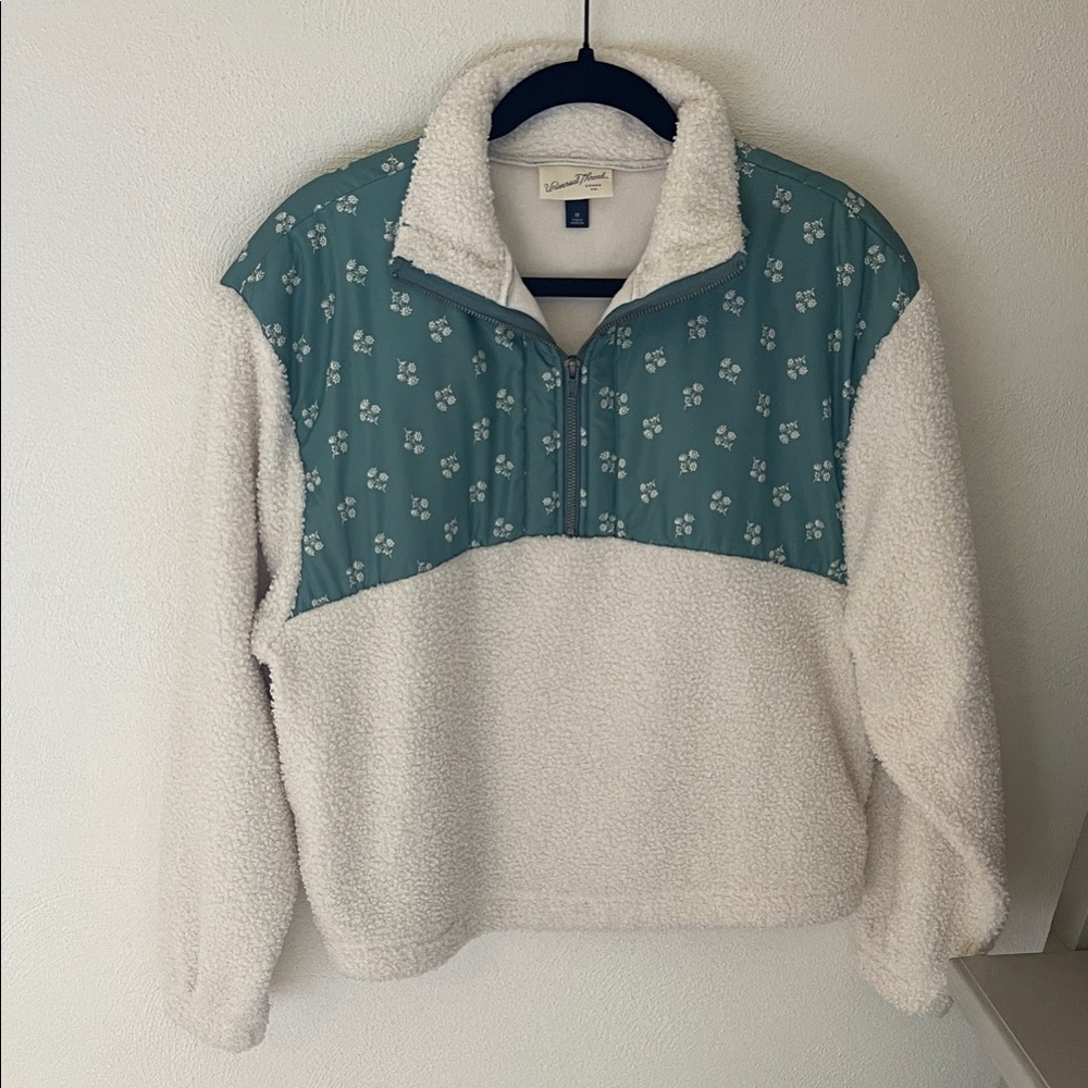 Universal Thread Floral Sherpa Pullover